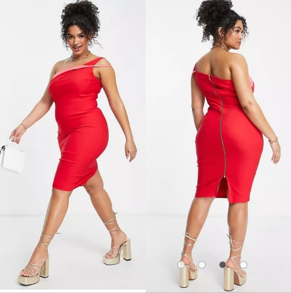 Vesper Dresses & Skirts - 2x Red Hot One Shoulder New Sexy Dress